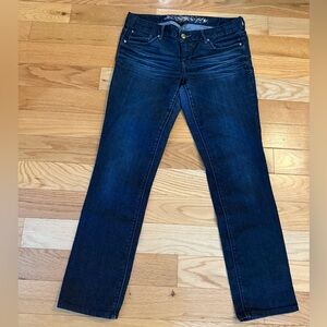 Express Dark Blue Straight Leg Jeans